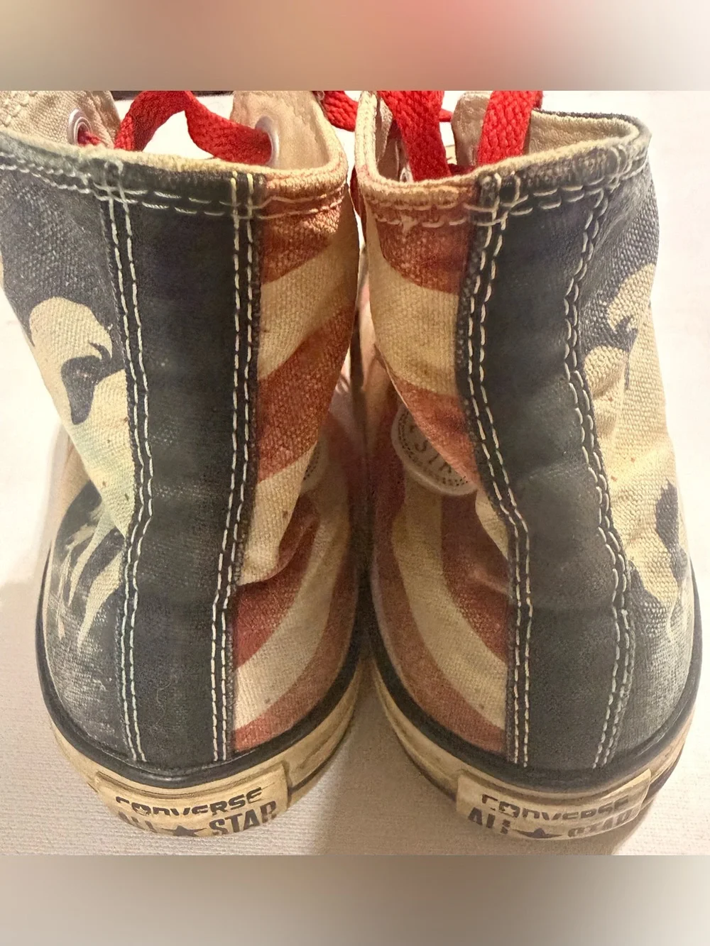 Beloved Converse High Top Sneakers Red, White, Blue #American #Eagle